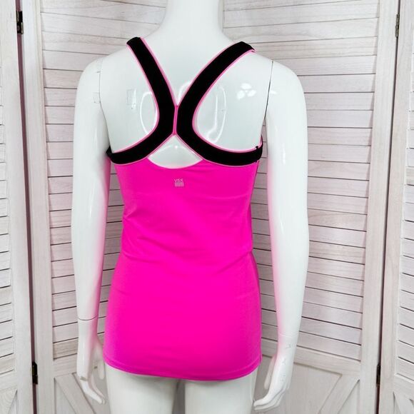 Victoria’s Secret Sport Athletic Workout Tank Top Neon Pink Black Small - Picture 4 of 11
